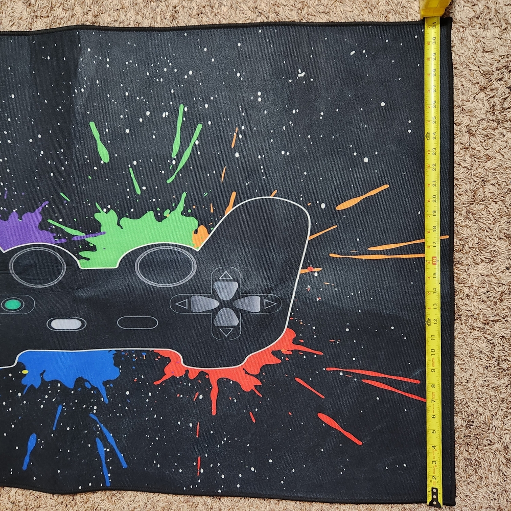 Colorful Gaming Controller Mat And Curtains Bundle - Picture 3 of 9